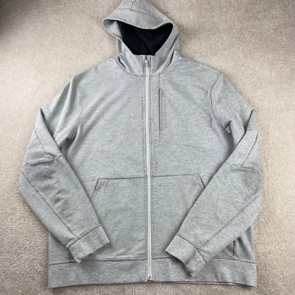 Lululemon City Sweat Full Zip Hoodie Mens XXL Gray Heathered Activewear M4718S
